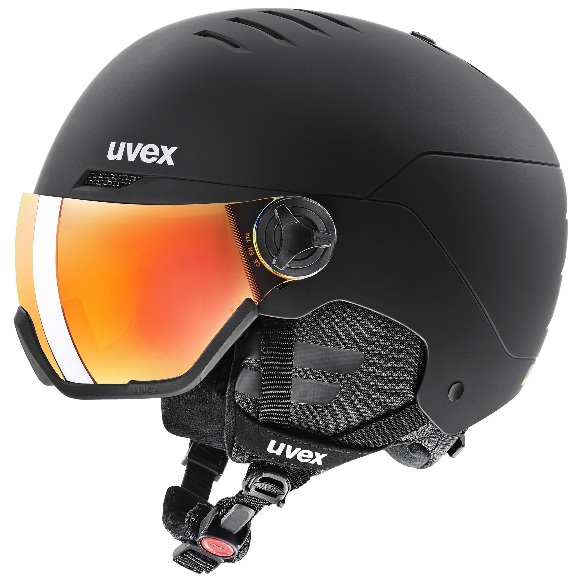 Lyžařská přilba Snowboard Uvex Wanted Visor 54-58 cm Black Mat