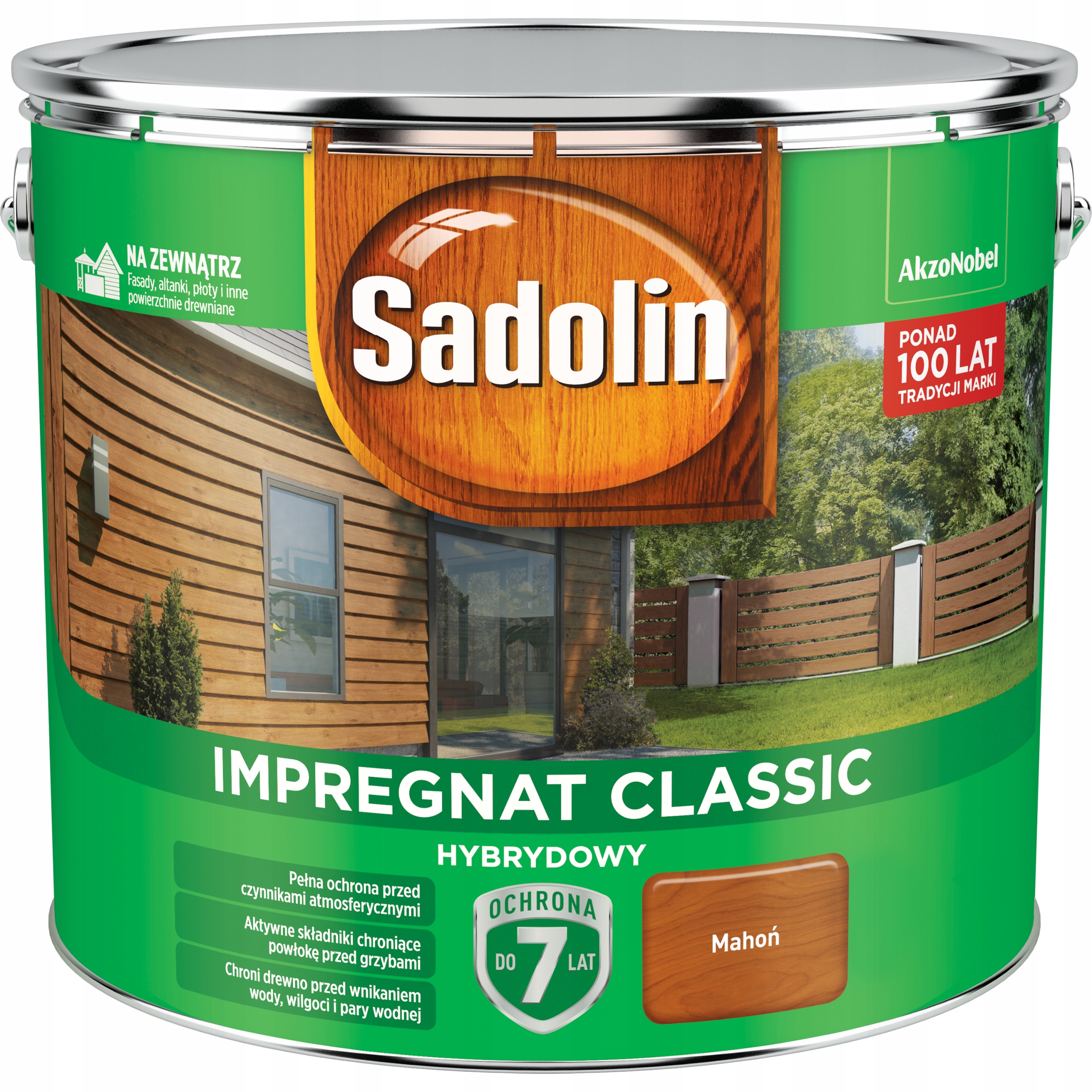 SADOLIN CLASSIC IMPREGNAT 9L MAHOŃ+PĘDZEL 50MM Marka Sadolin