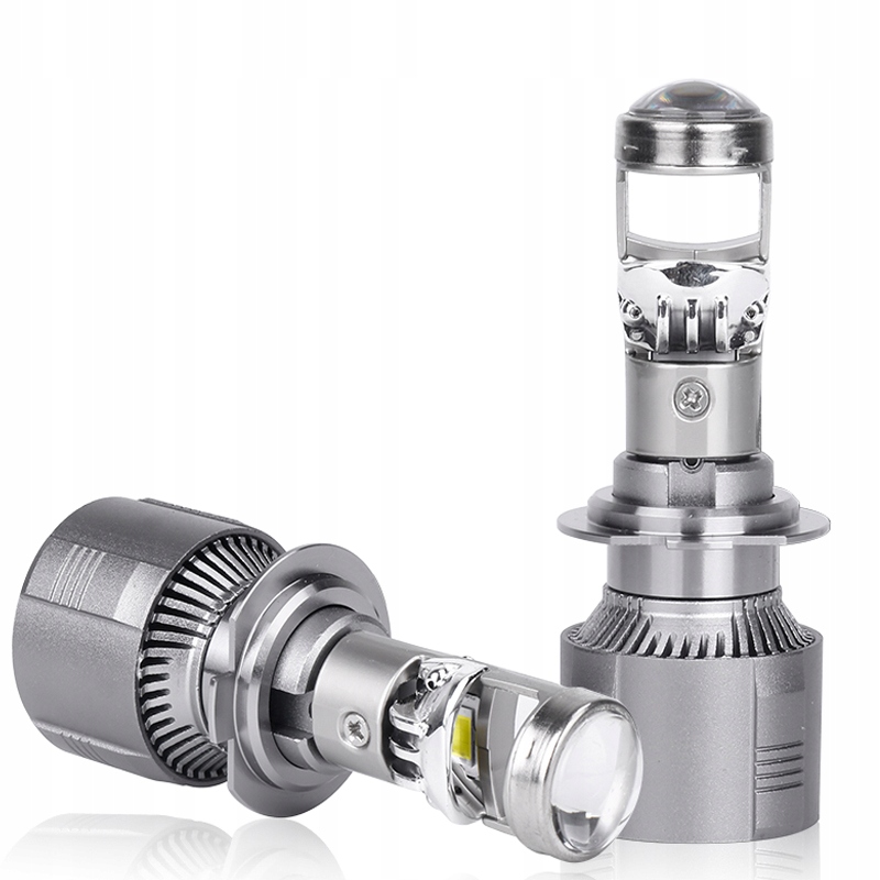 ZESTAW SOCZEWKA BI LED H7 reflektory PROJEKTOR 2x