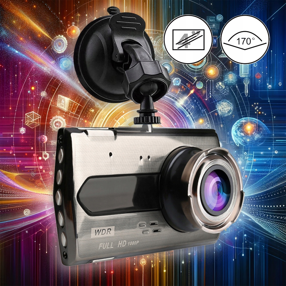 KAMERA DO SAMOCHODU REJESTRATOR JAZDY PRZÓD i TYŁ WIDEO REJESTRATOR Menu PL EAN (GTIN) 5905858010384