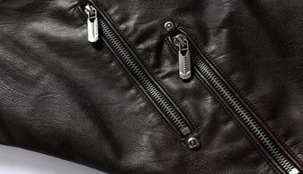 MD pánska kožená prešívaná bunda XL | hnedá Veľkosť XL