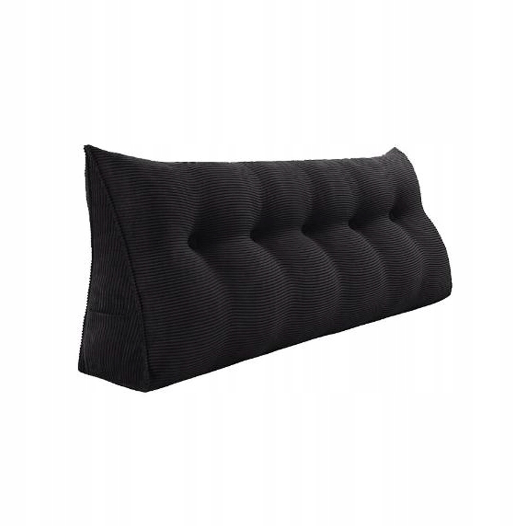 Manšestrová Polštář na čtení černá 140 cm