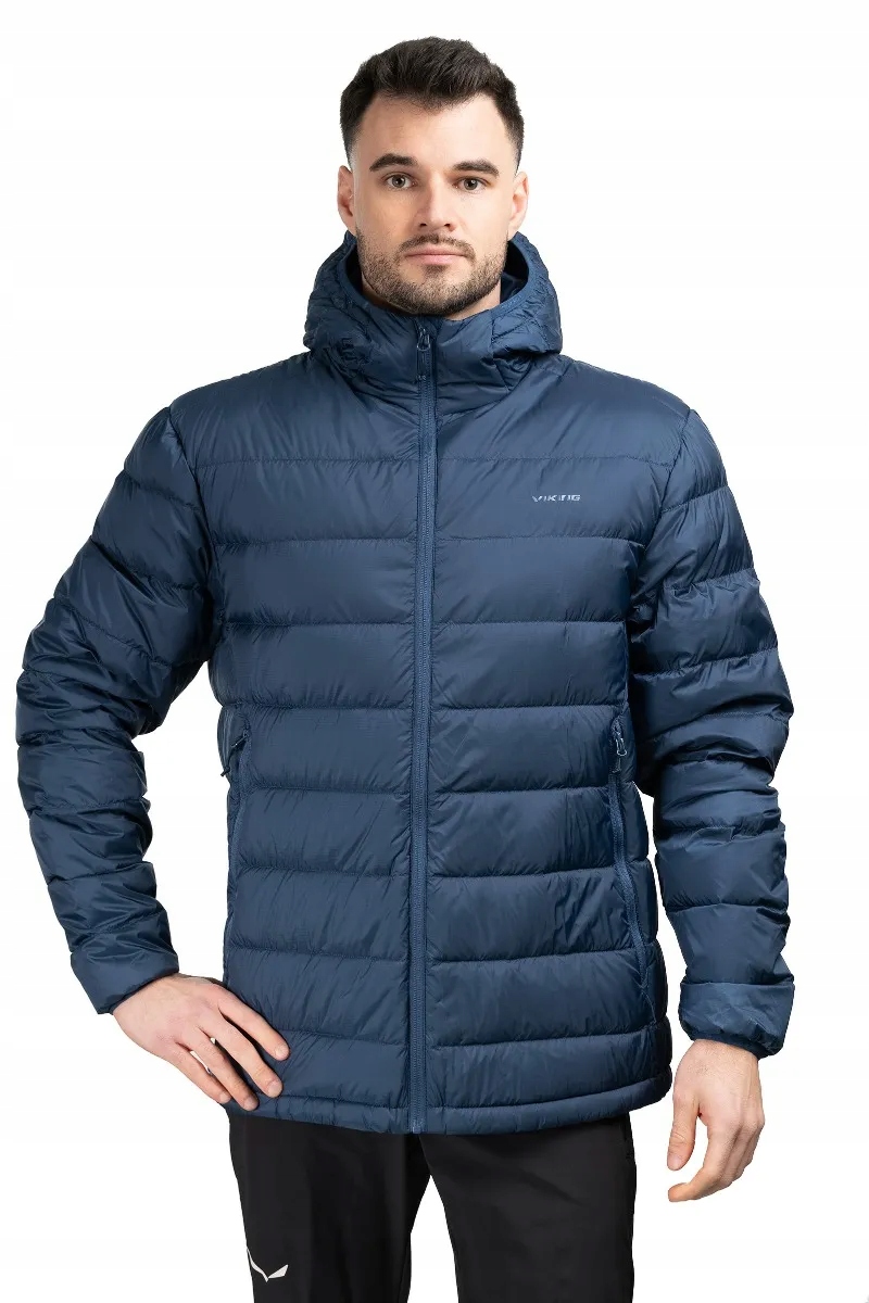 Pánská péřová bunda Rovi tmavě modrá, velikost XL