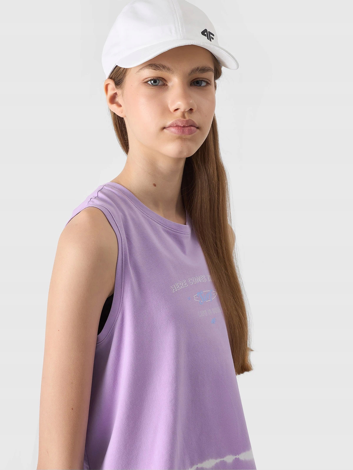 T-SHIRT DZIEWCZĘCY 4F TOP KOSZULKA DZIECIĘCA Z NADRUKIEM SS24 Rozmiar (new) 164 (159 - 164 cm)