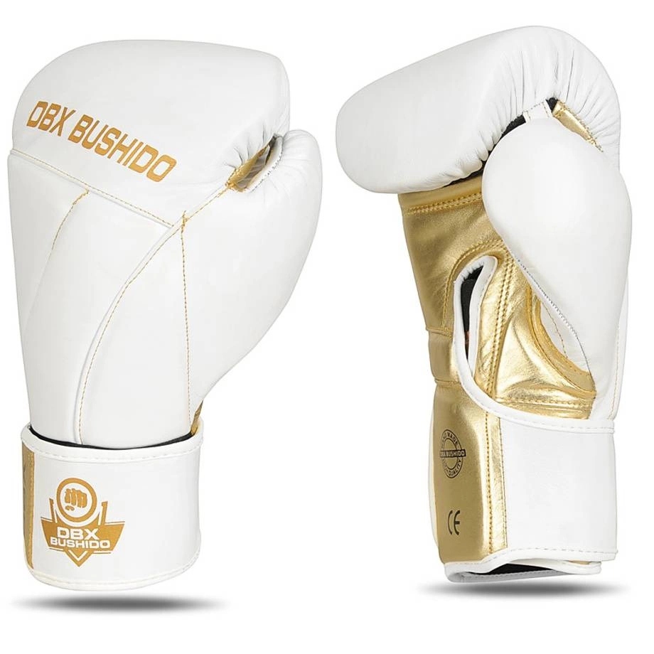 Dbx Bushido Rękawice Bokserskie Premium Skóra Naturalna Hammer White 10OZ