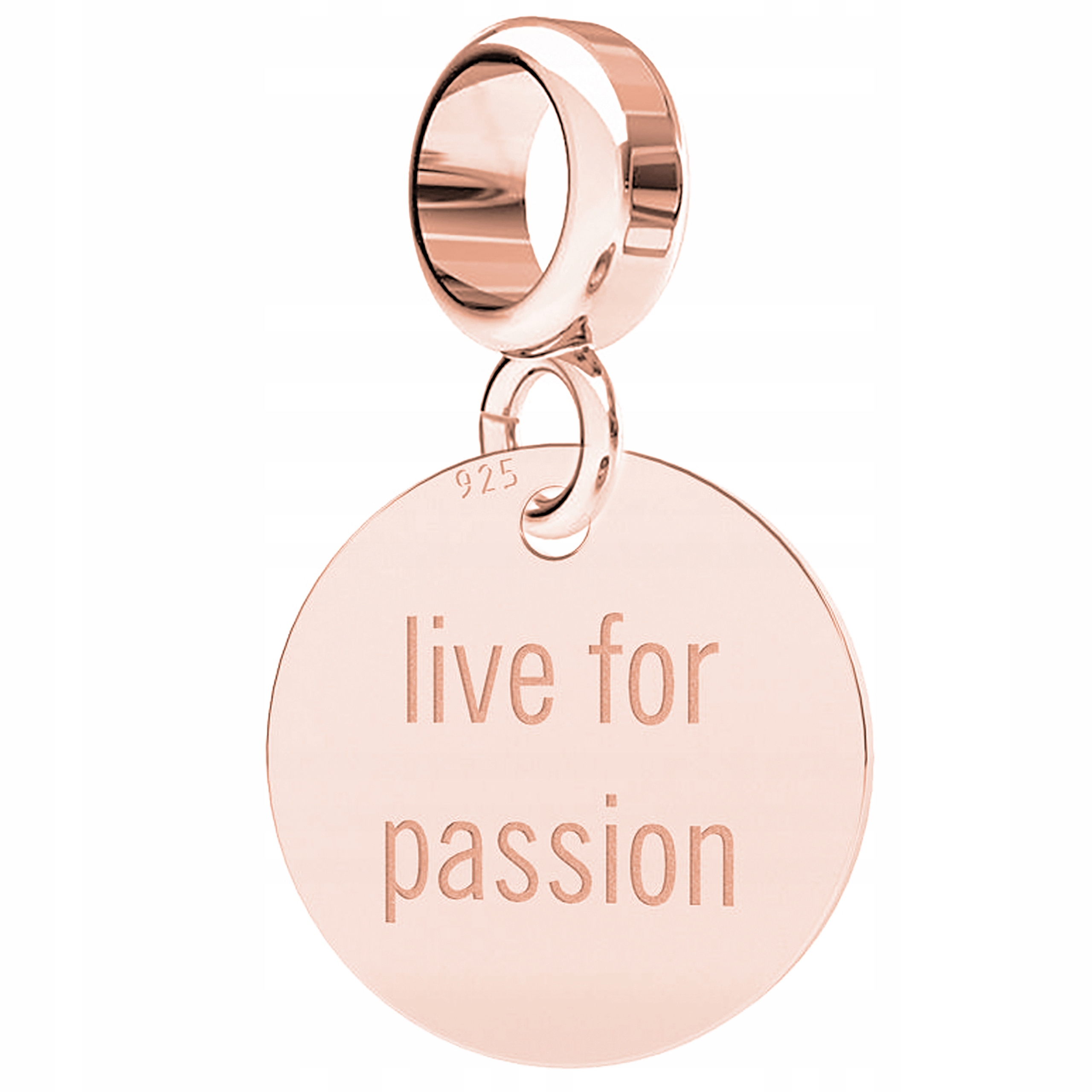 Přívěsek Charms Live for Passion, růžové zlato S925