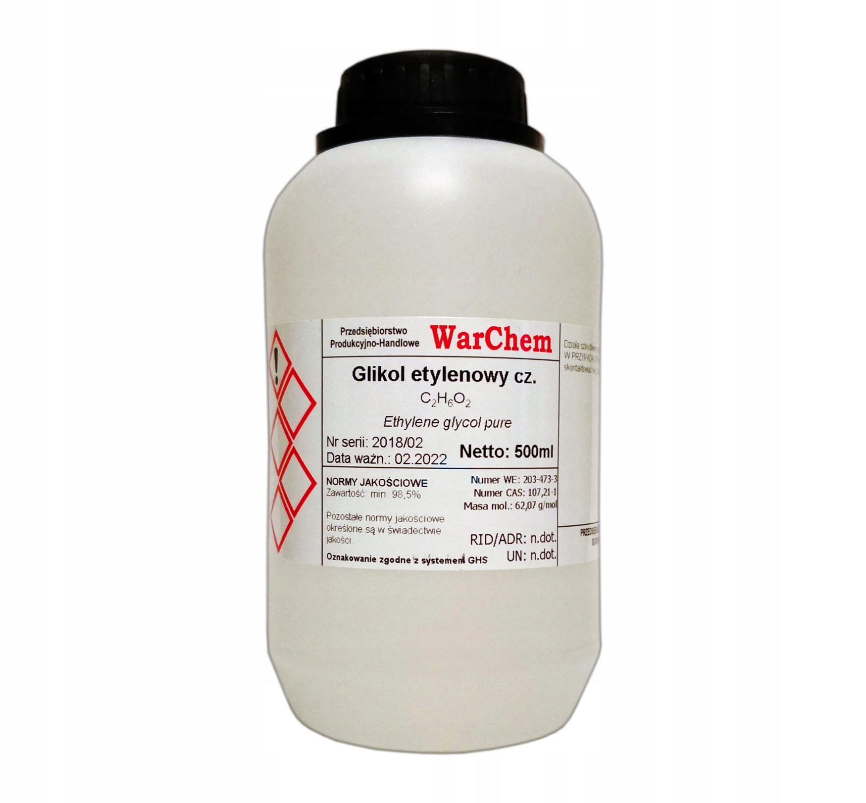 

Glikol Etylenowy czysty 500ml Warchem