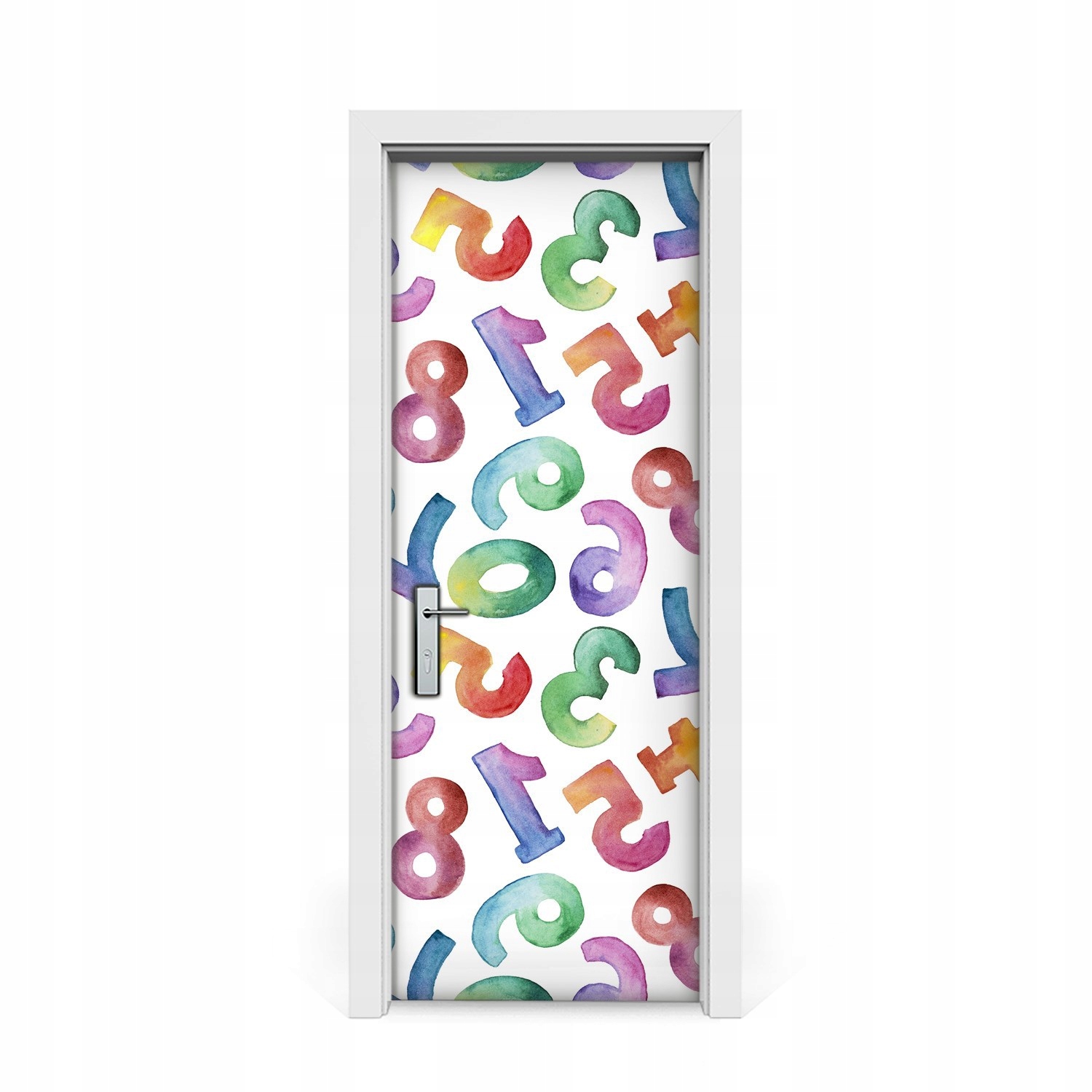 

Naklejka na drzwi okleina Kolorowe literki 75x205