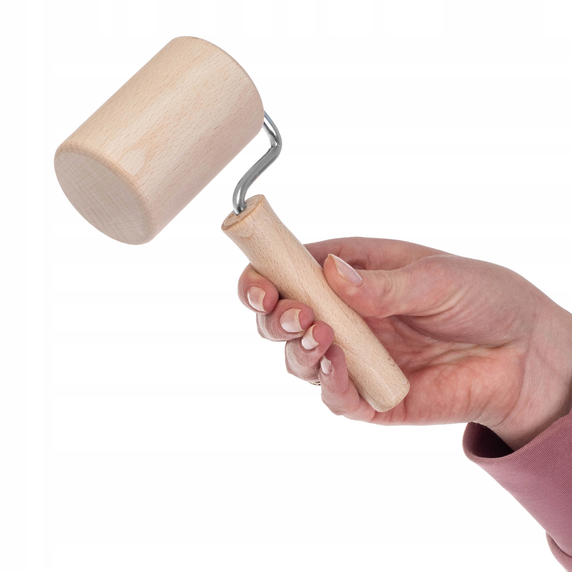 WAŁEK WAŁECZEK DO CIASTA KUCHENNY PIZZY RĄCZKĄ DREWNIANY RUCHOMY MAŁY Stan opakowania oryginalne