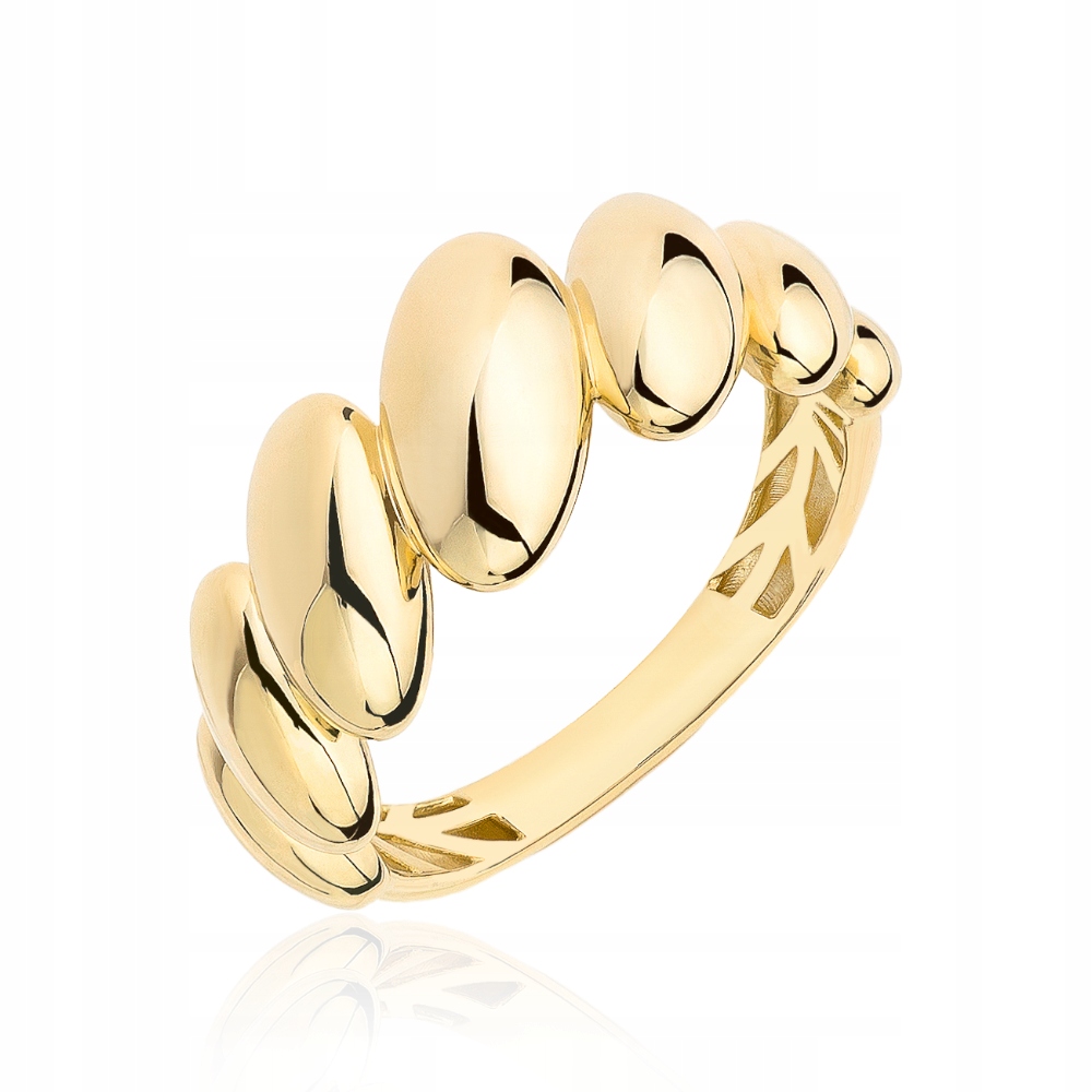 Prstýnek 585 14k 2.75g Sedm oválů bez kamenů Vel 19 dárek