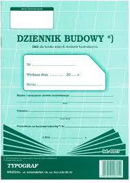 

Dziennik budowy A4 8kartek Typograf 02011