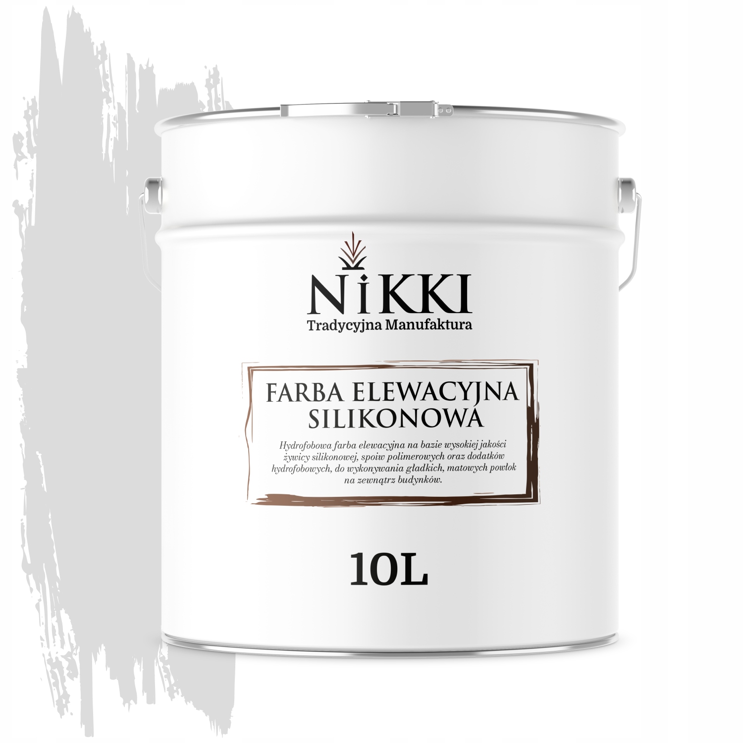 Fasádová Farba Silikónová 10L Biela Zlomená Do Šedej F251