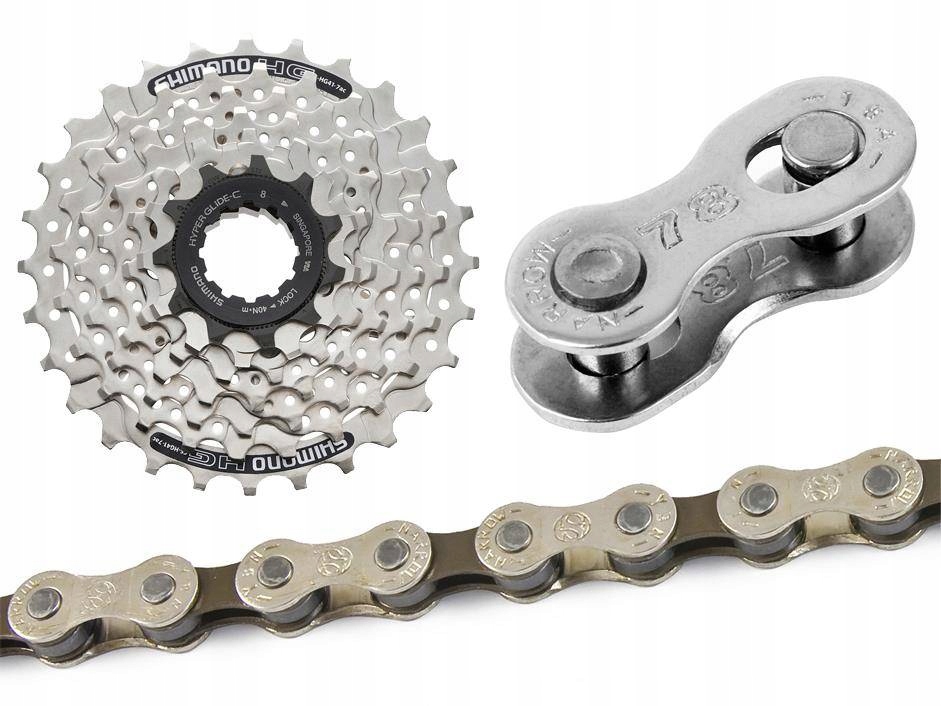 

Zestaw kaseta Shimano 7 rz 11-28T + łańcuch Accent