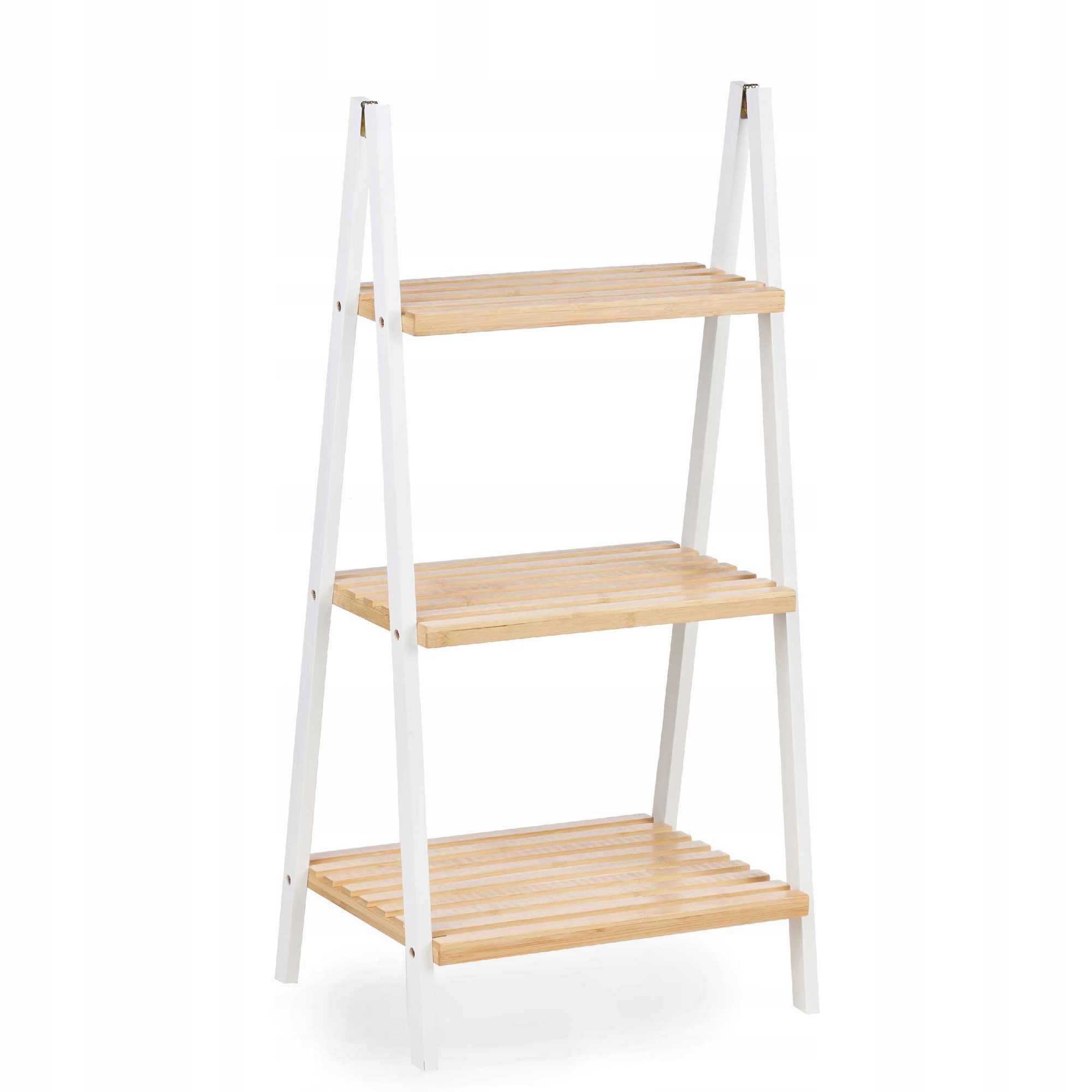 Regál Bamboo Glow, 40 x 30 x 81,5 cm, biely