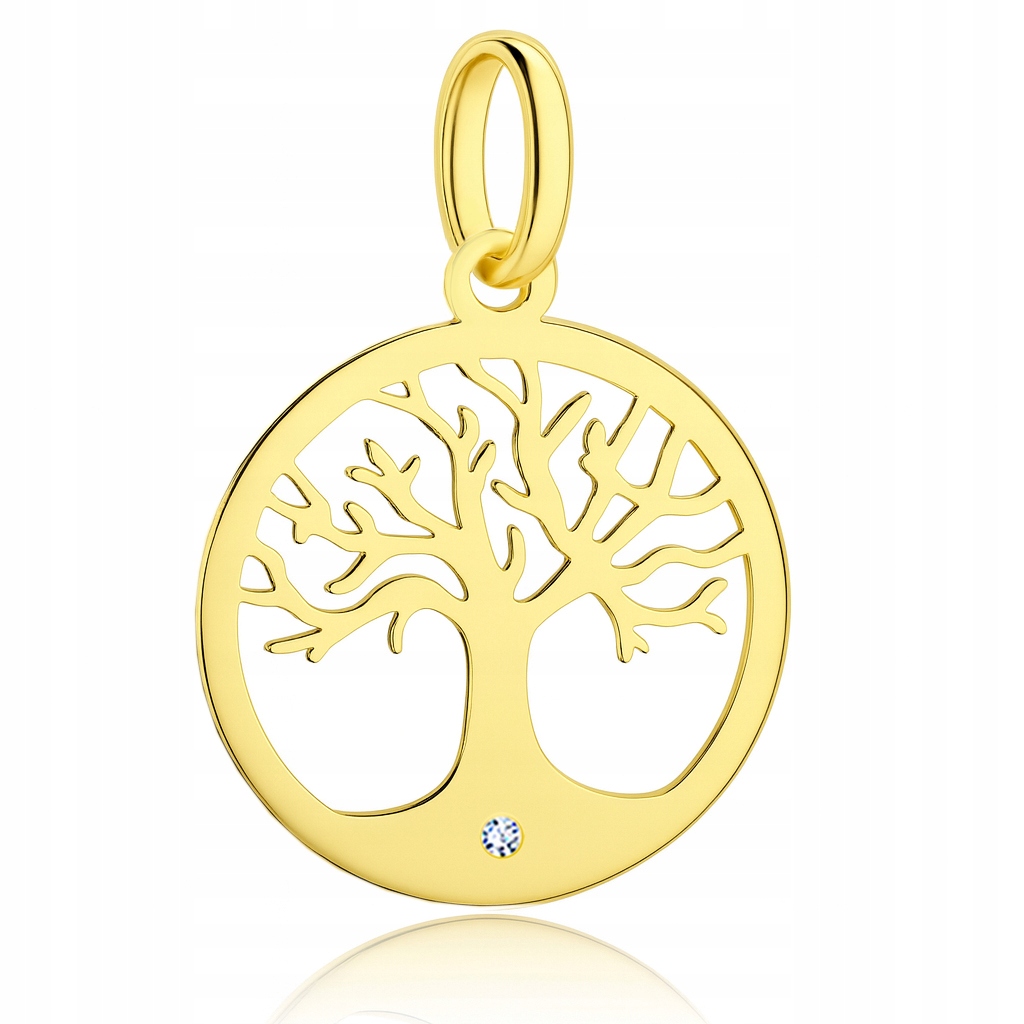 Zlatý přívěsek strom štěstí s briliantem Ryzost 585