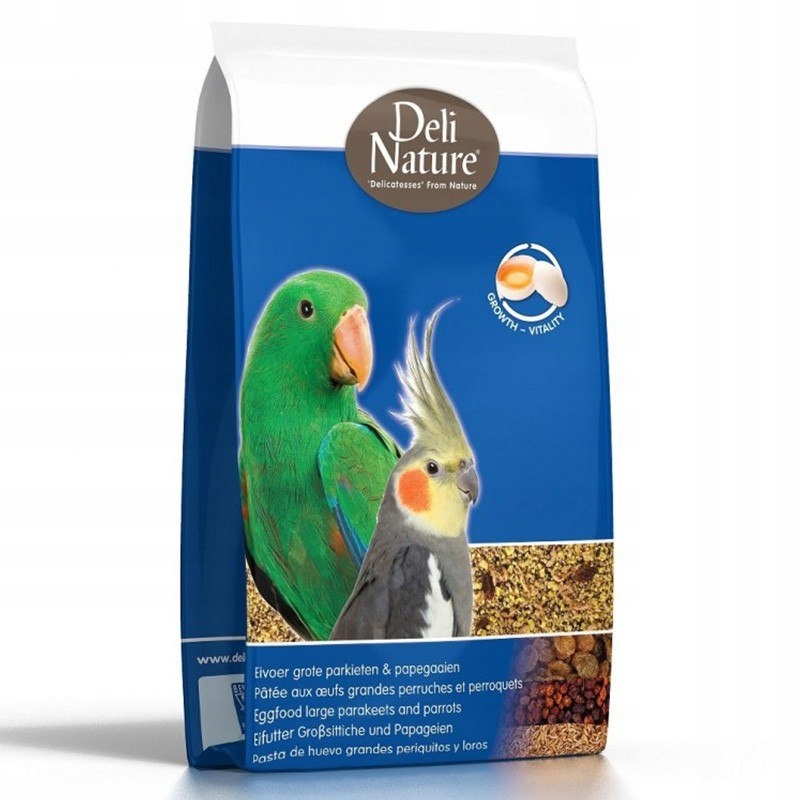 Levně Deli Nature Eggfood Moist Large Parakeets & Parrots – vaječná vlhká
