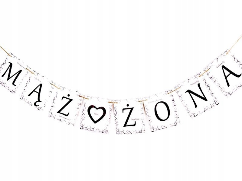 

Baner Weselny Mąż Żona Dekoracja Ślub Wesele