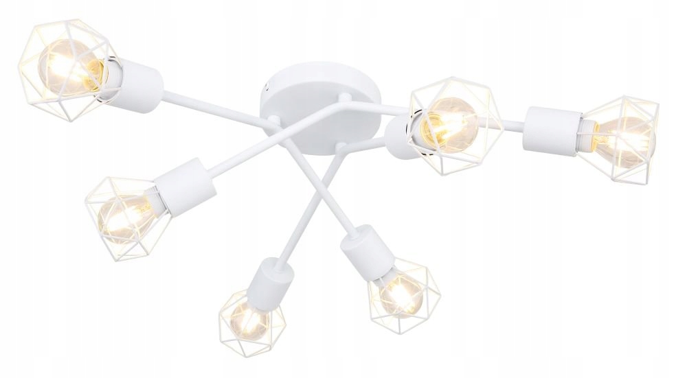 Lampa Xara I stropná biela Globo na 6 žiaroviek kovový moderný štýl