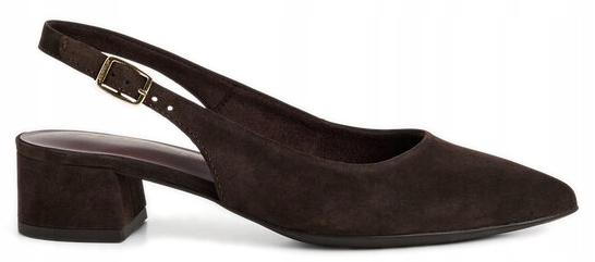 Hnědé Lodičky Na Nízkém Podpatku Dámské Kožené Tamaris 39