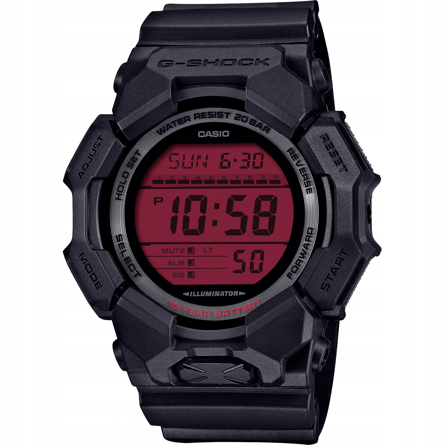 Casio G-Shock GD-010BBR-1ER 200 m Černý