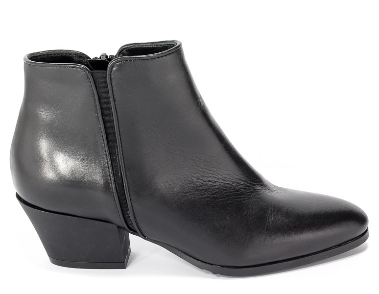 černé kotníkové boty kovbojské boty, zateplené, stabilní dámské boty Sala 37