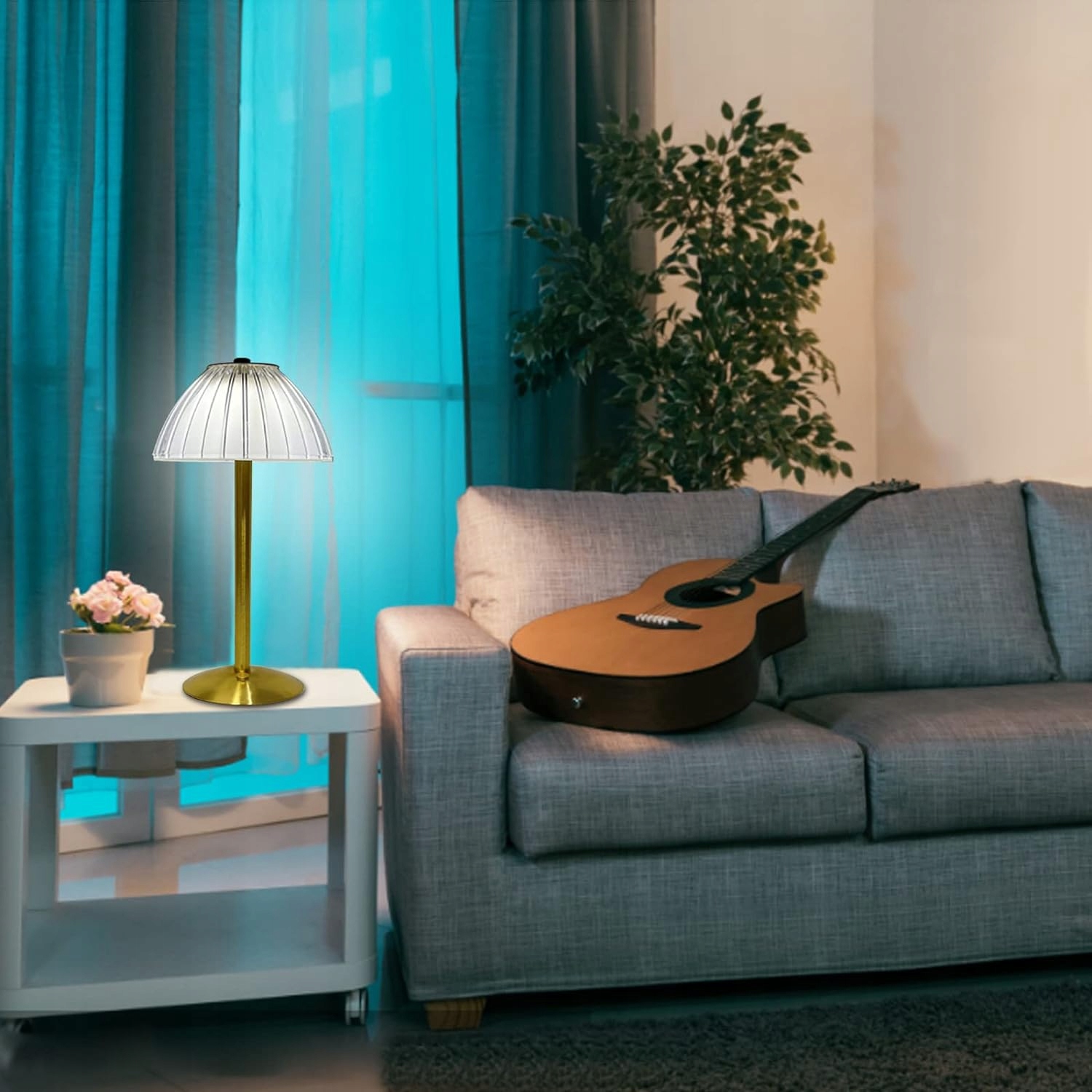 BEZPRZEWODOWA LAMPA STOŁOWA, AKUMULATOROWA LAMPKA NOCNA, 3 KOLORY ŚWIATŁA Marka bez marki