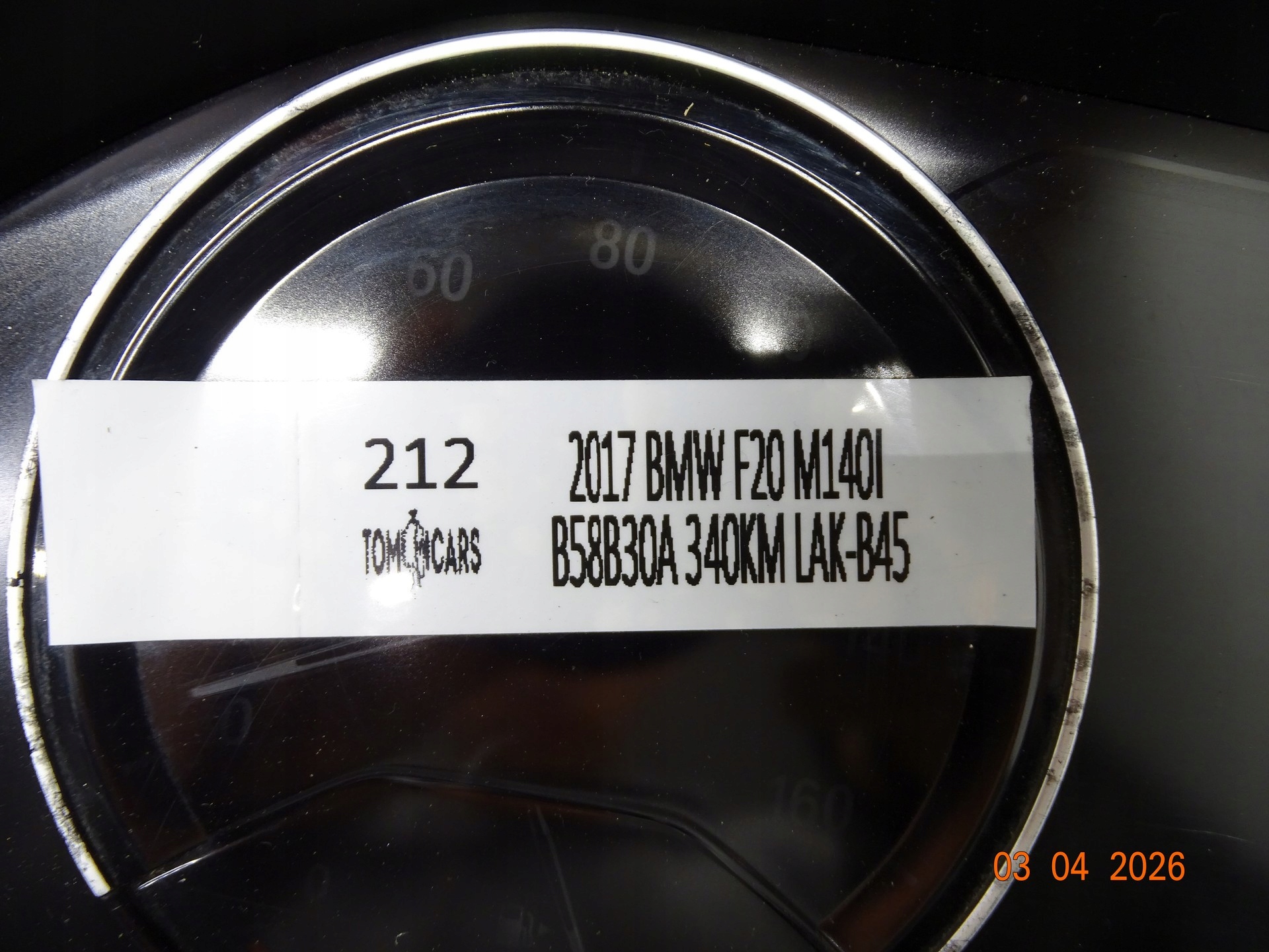 dials dials display UK BMW F20 6837007