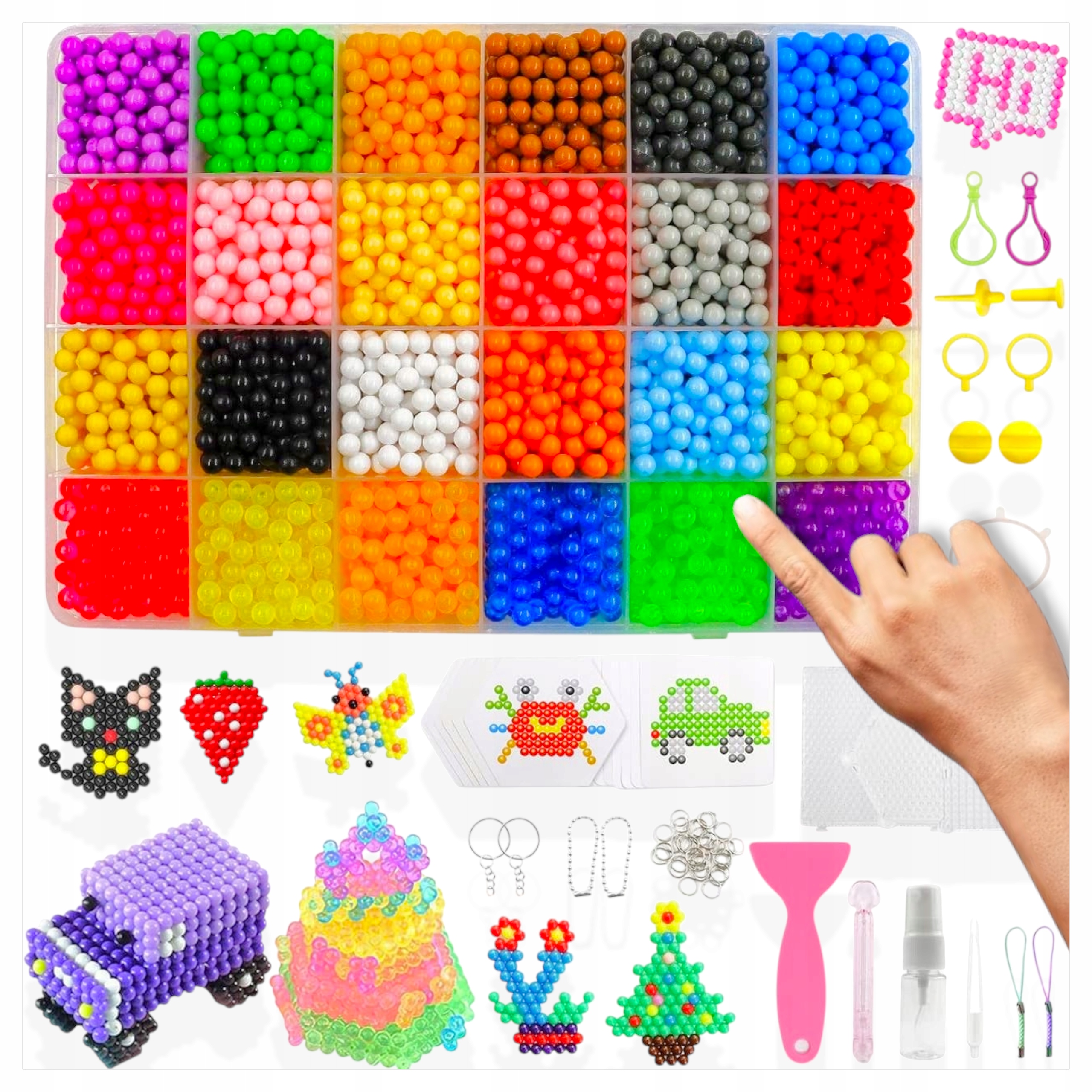Koraliki Wodne Duży Zestaw do Tworzenia Bransoletek Biżuterii z