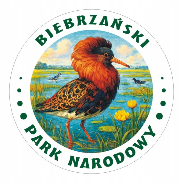 Naklejka 8 cm Biebrzański Park Narodowy z Batalionem