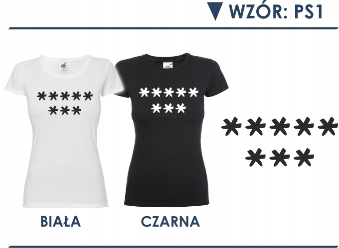 KOSZULKA DAMSKA 8 GWIAZDEK ANTY PIS STRAJK - M Materiał dominujący bawełna