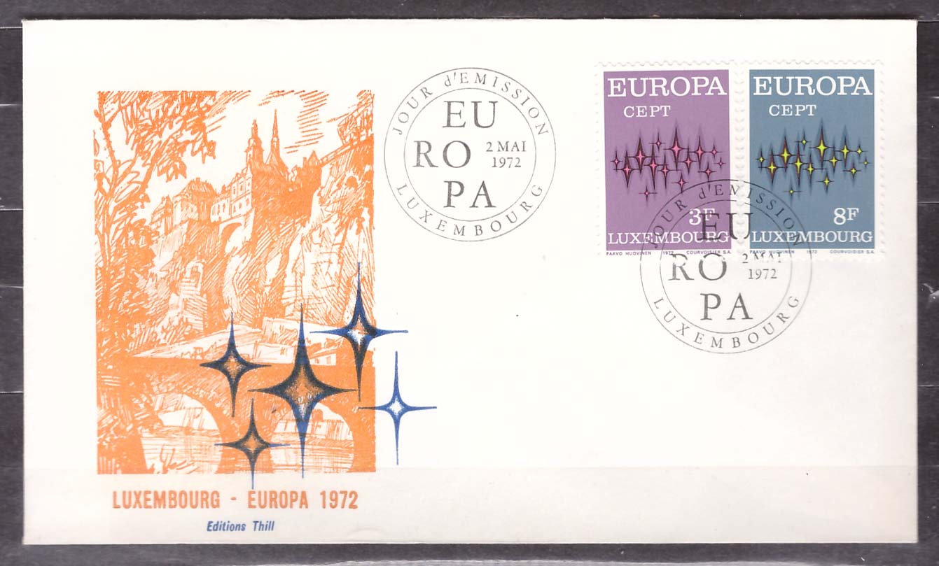 Luksemburg CEPT Europa koperta FDC 1972