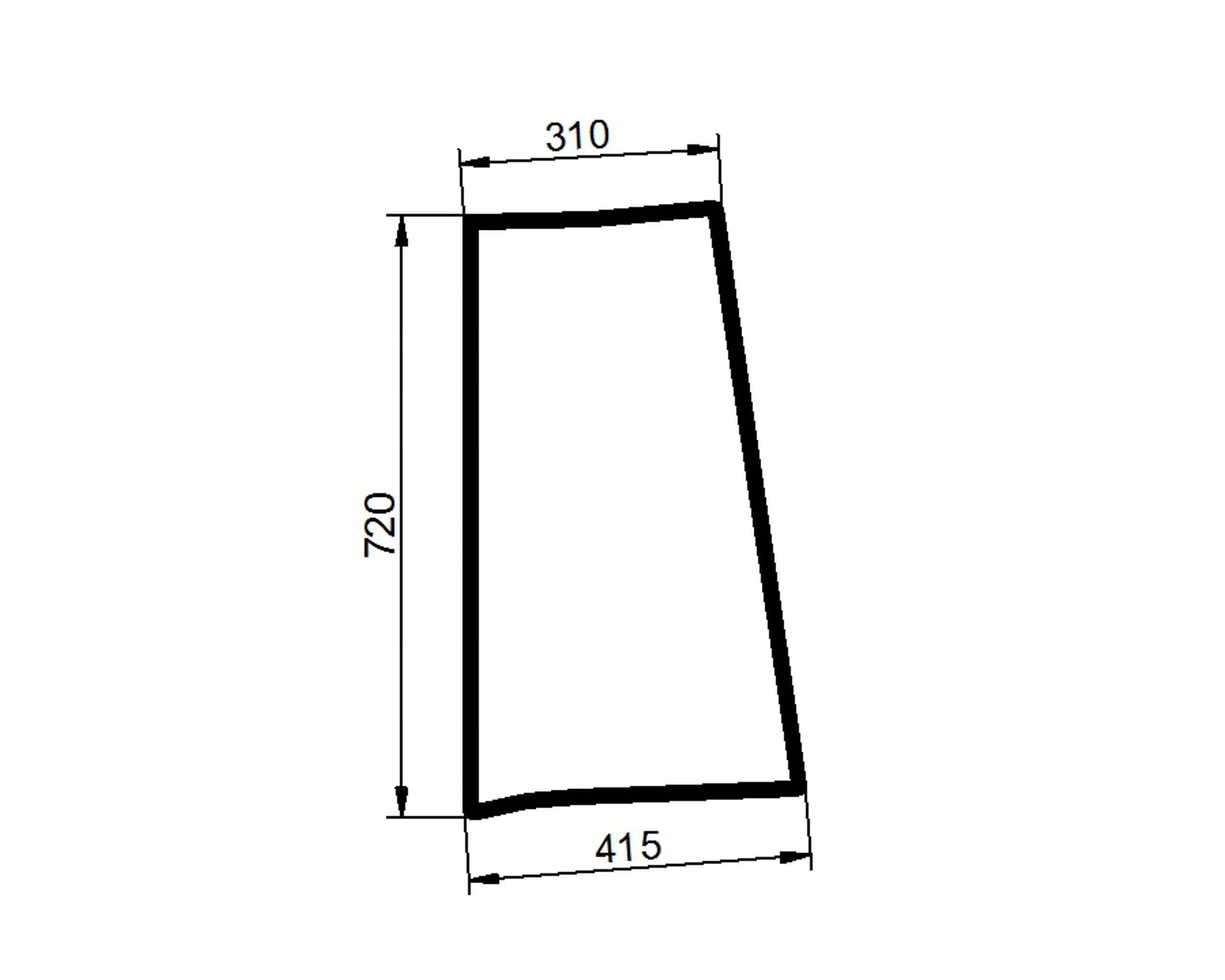 sklo Deutz-Fahr, Lamborghini, Mf Same boční levé