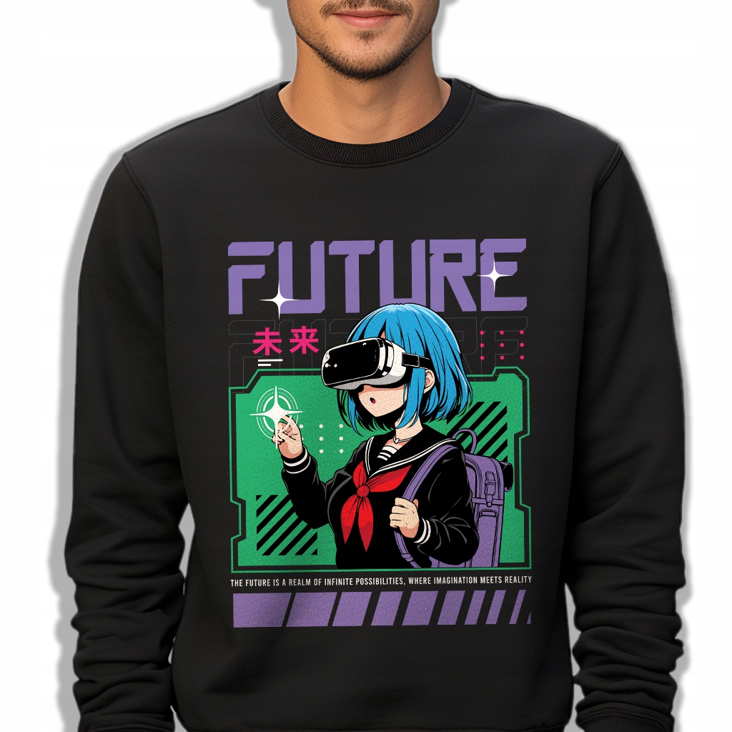 Pánská Mikina Tepláková Černá Velikost S Dárek Ramen Japonský MIX Vzor