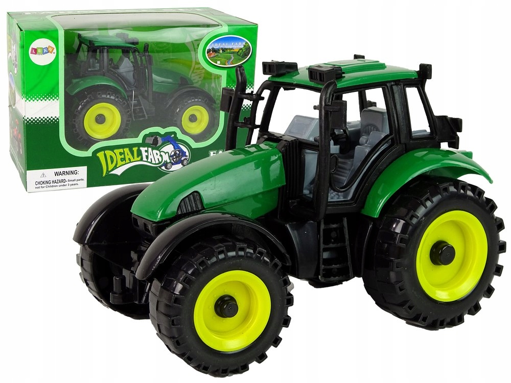 Traktor Ideal Farm Zielony Otwierana Maska dla Dzieci 3+ - Zabawka