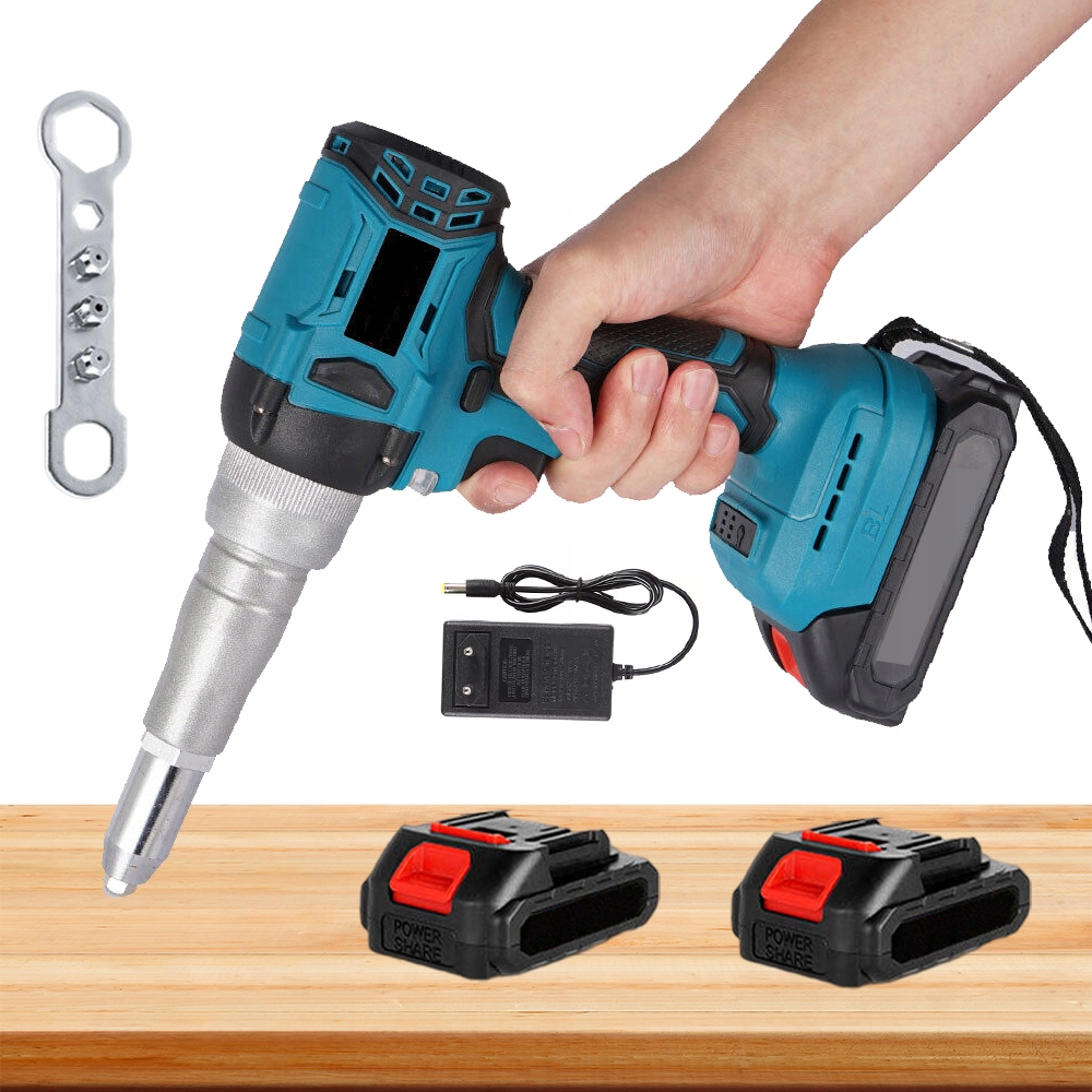 Bezkartáčová Elektrická Nýtovací Pistole 18V 20000N 2 Baterie