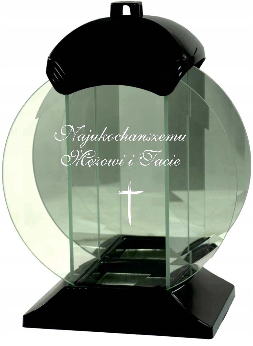 Hřbitovní Svíčka Skleněná rytina Nejmilovanějšímu Manželovi Tatínkovi