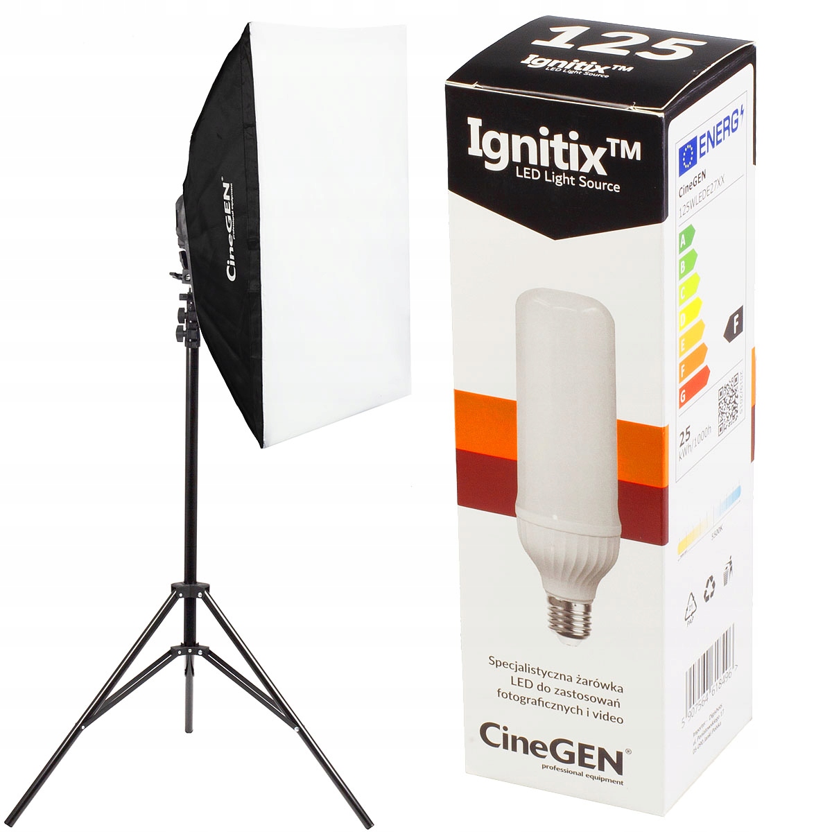 Lampa Softbox 60x40 Žárovka 125W Led Novinka