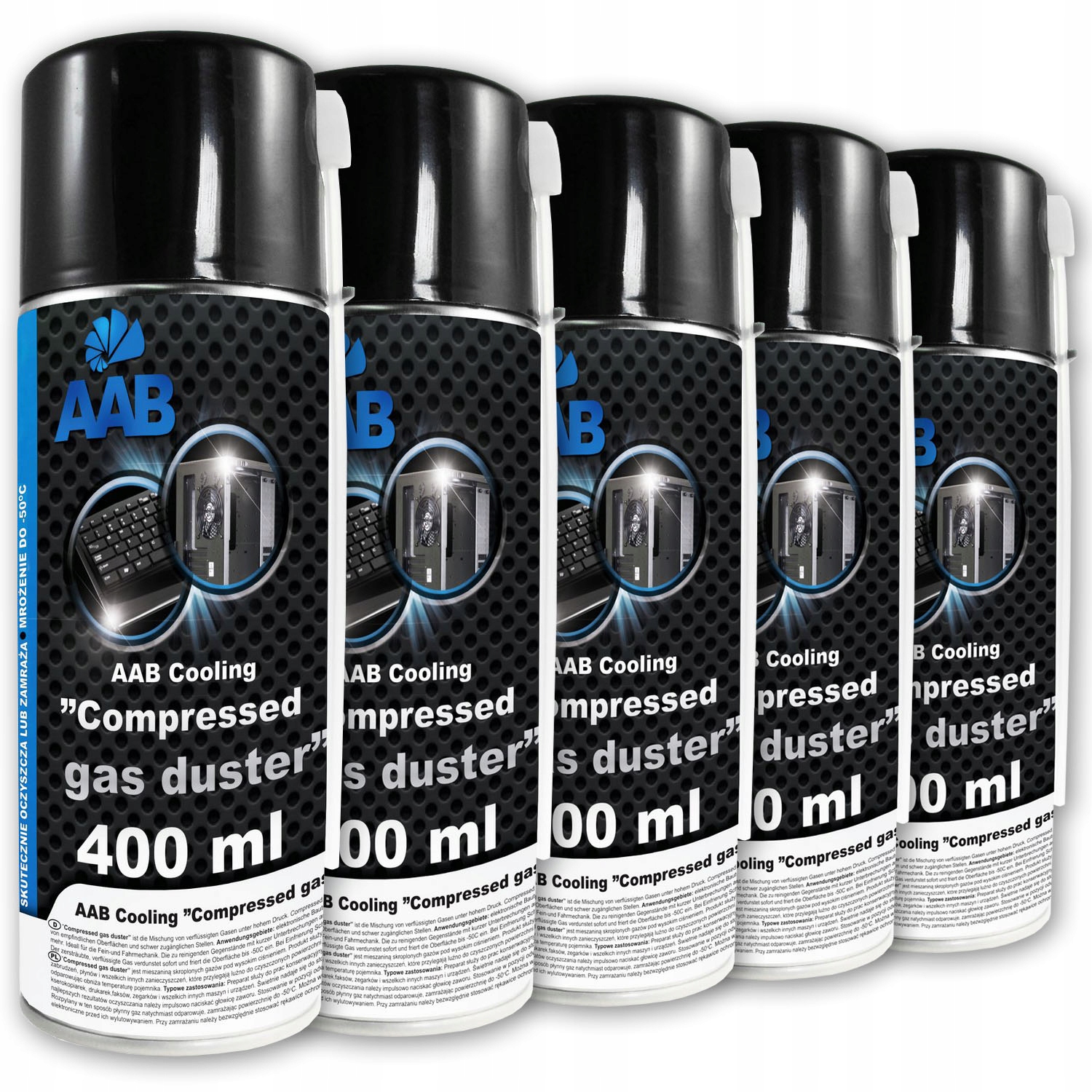 

5x Aab Cooling Sprężone Powietrze 400ml 10xRURKA