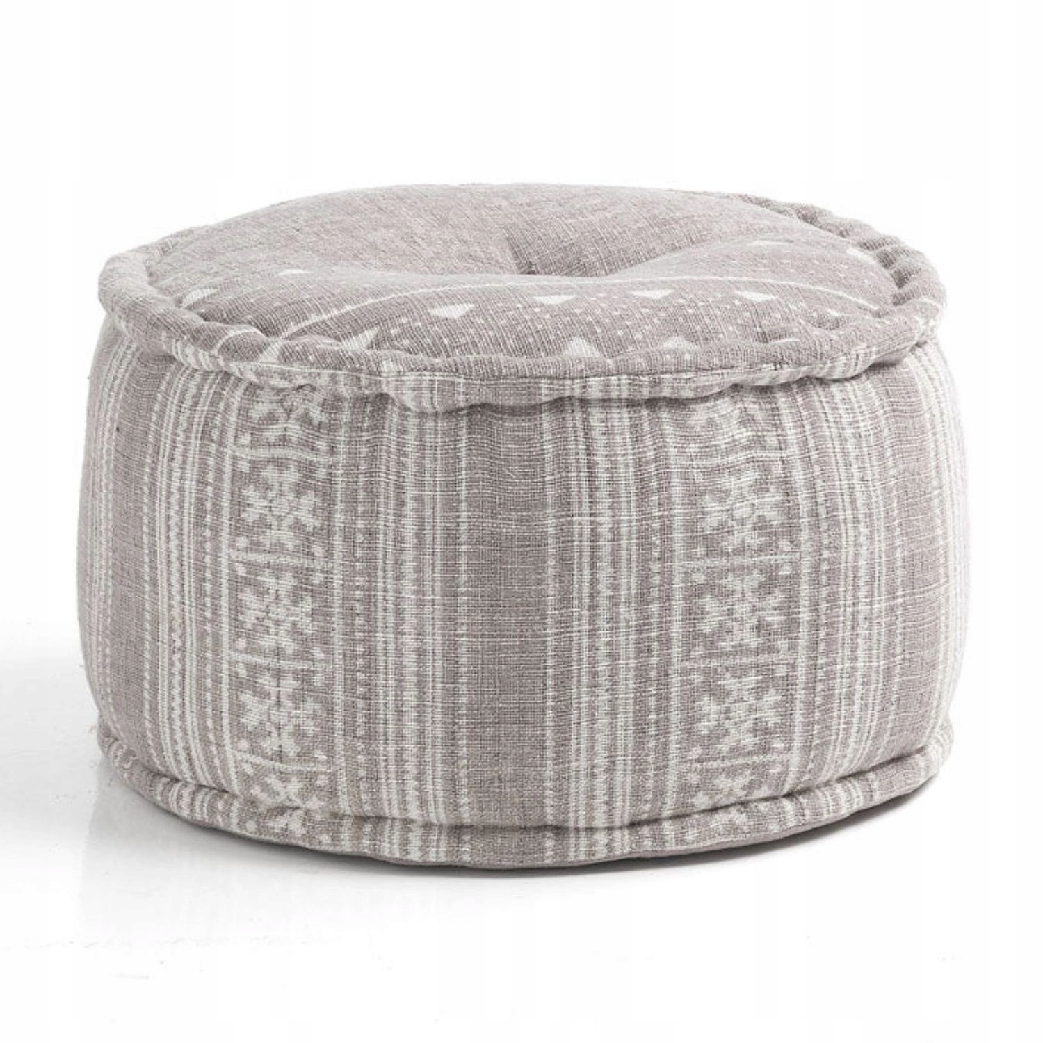 Pufa Oreste Luchetta okrúhla šedá handmade bavlnená 50 cm
