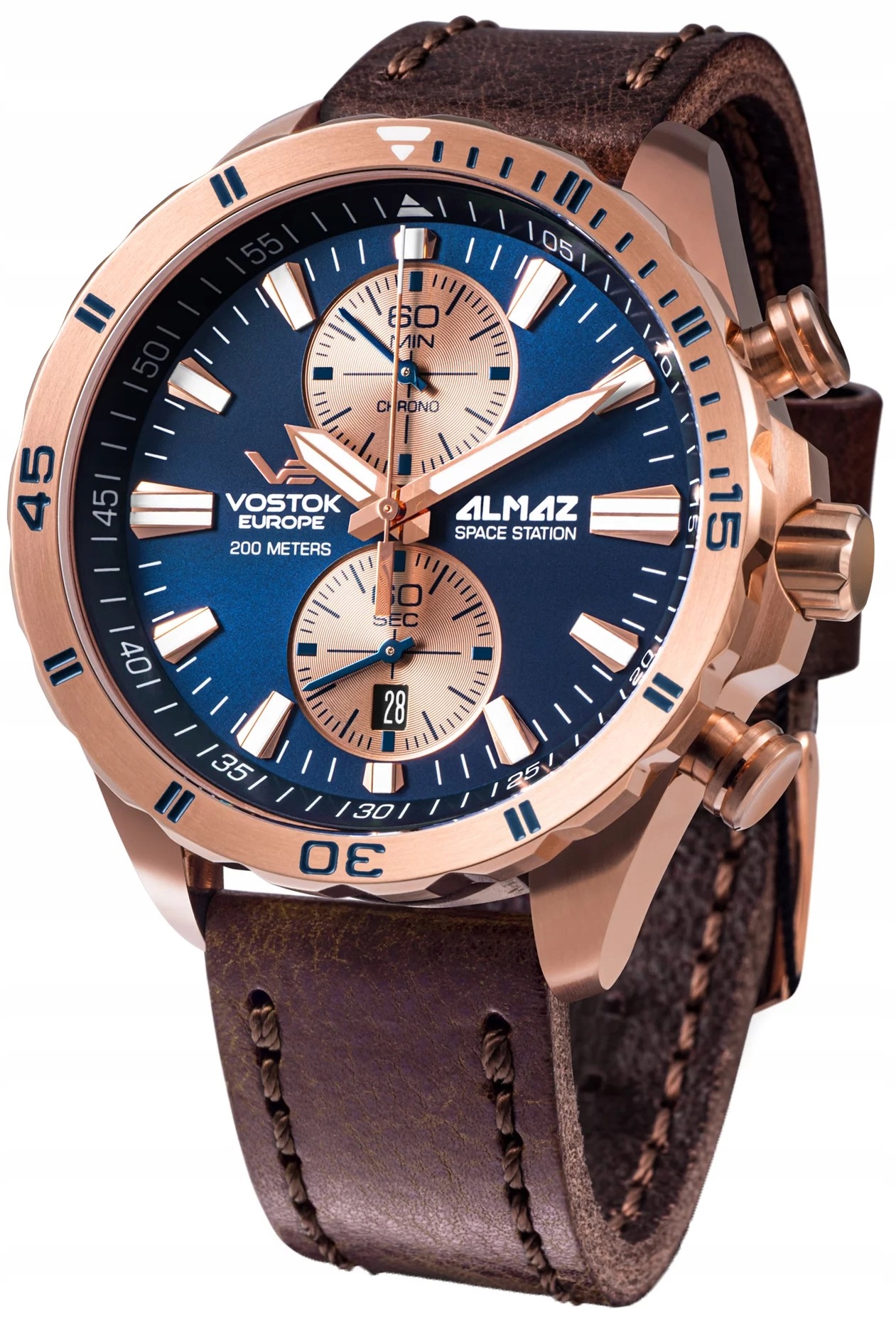 Nový originální pánský hodinkový stroj Vostok Europe 6S11-320B660 Chrono