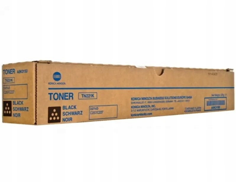 

Toner TN-221K A8K315H do Km BizHub C227 C287 12K