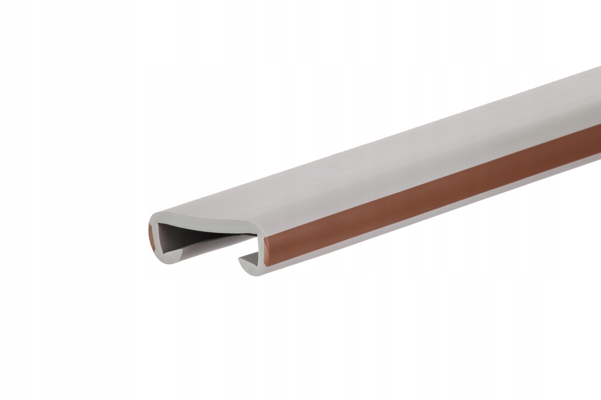 Pvc zábradlie Lux, zábradlie 40x8 mm šedé/hnedé
