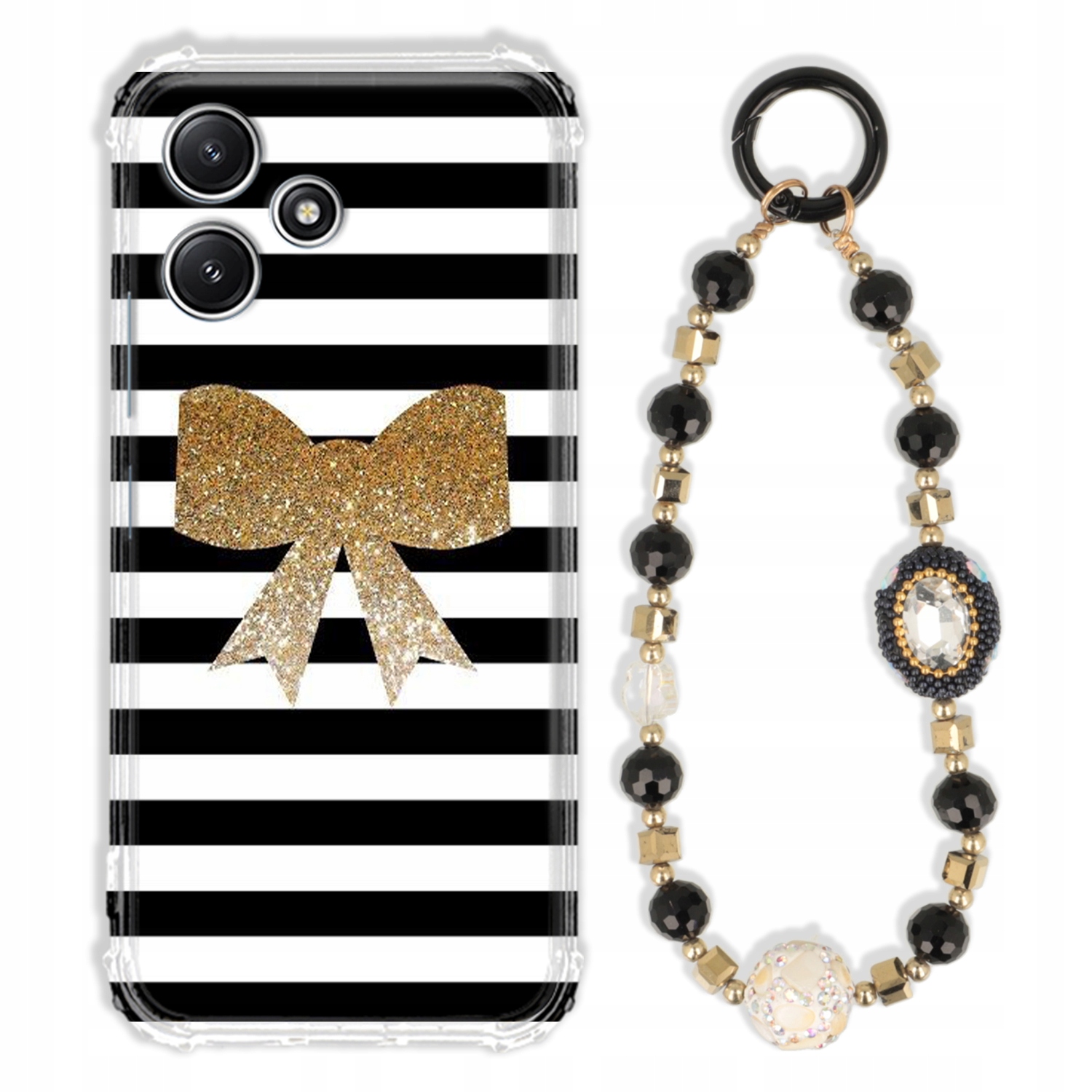 Puzdro Na Xiaomi Redmi 12 4G Antishock Zirkóny Čierno Zlaté|odolné|silné