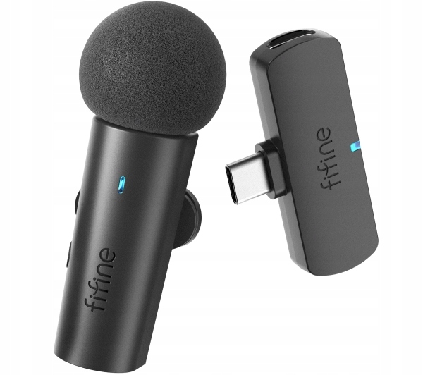 Mikrofon bezprzewodowy pojemnościowy Fifine M6 Usb-c Czarny Transmiter