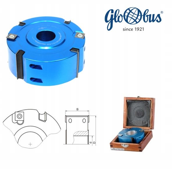 Globus głowica do drewna 125x30x50 4z+4n