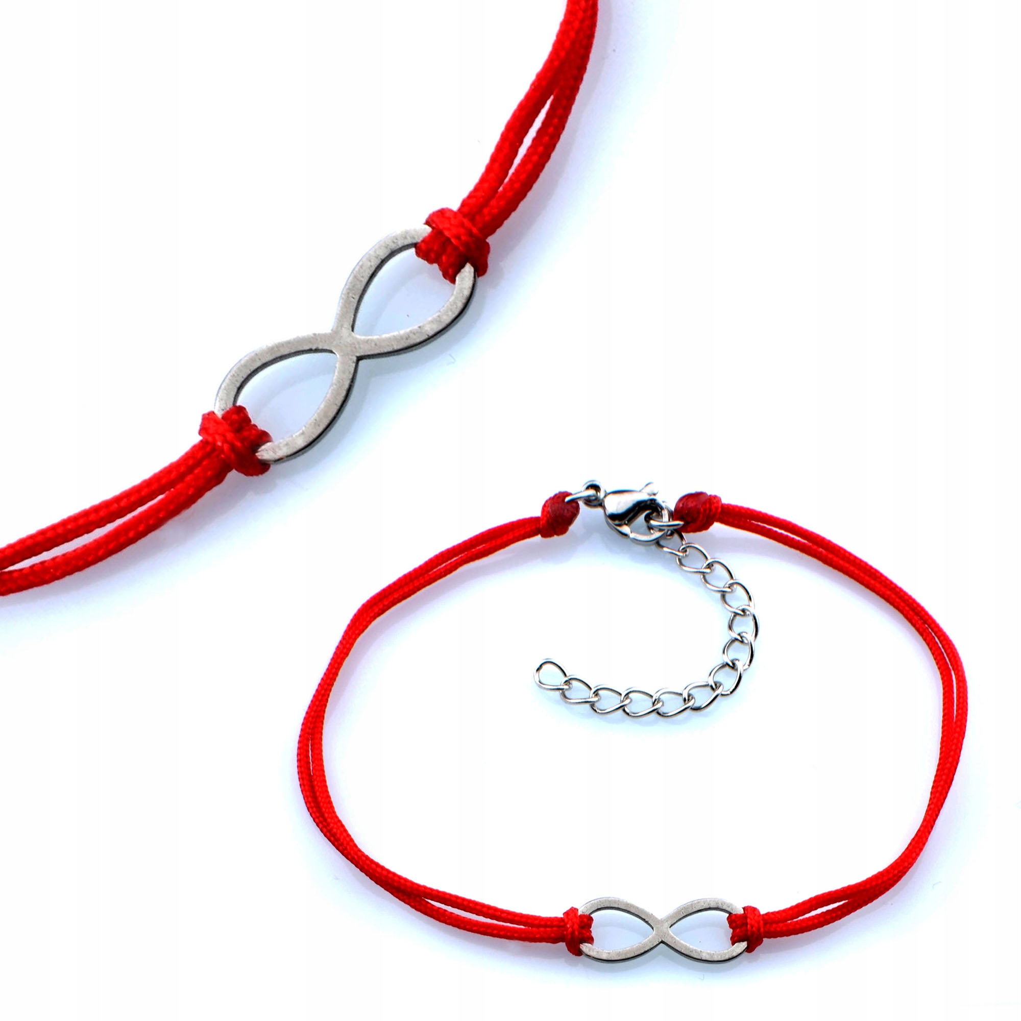 

Bransoletka Nieskończoność Infinity Sznurek Stal