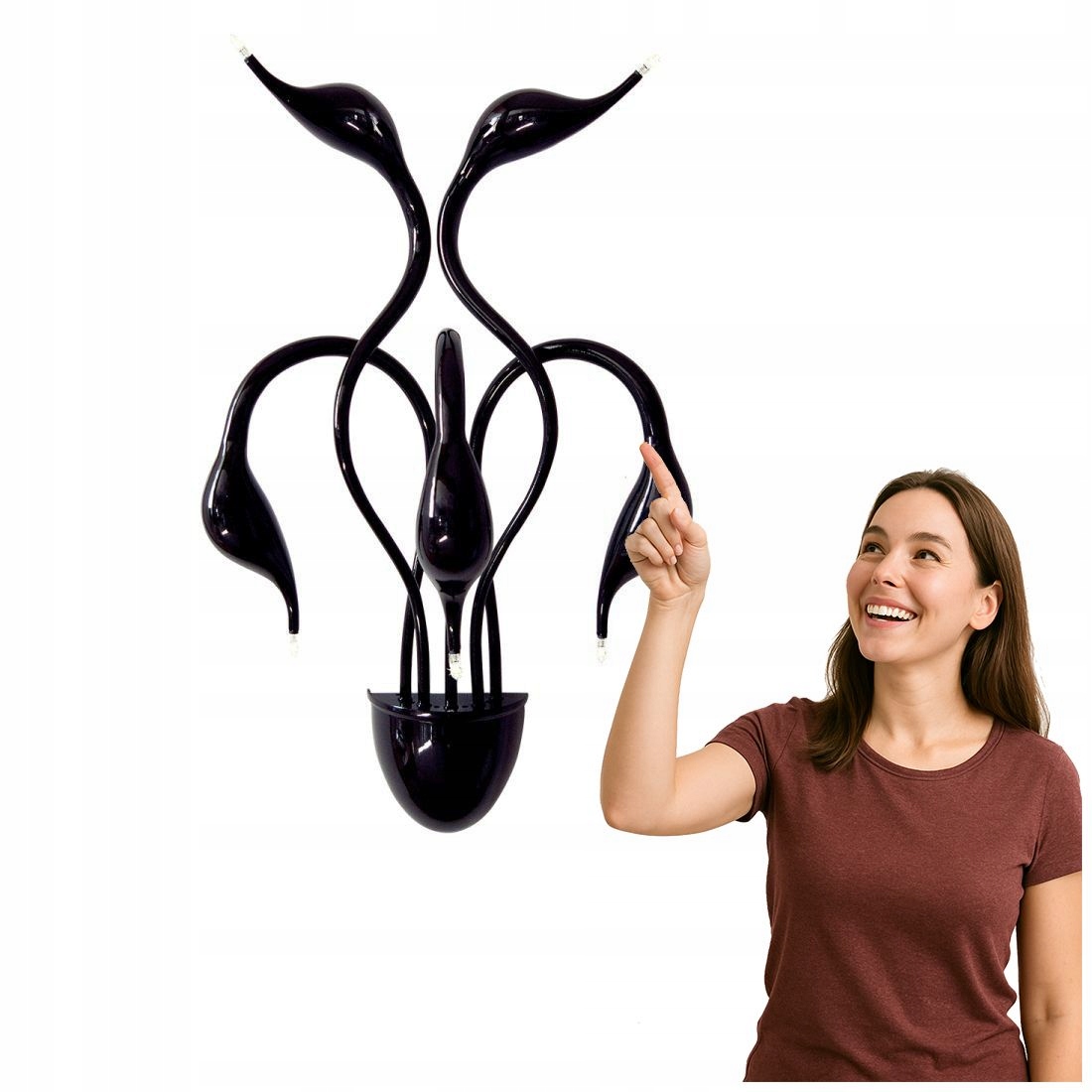 Nástenné svietidlo Swan MB8098-5A Black Italux