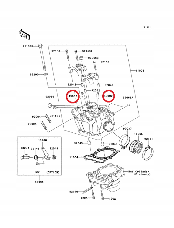 ZAWÓR PROWADNICA ZAWOROWA KAWASAKI KX-F KX 250 F Dopasowanie do pojazdu produkt dedykowany