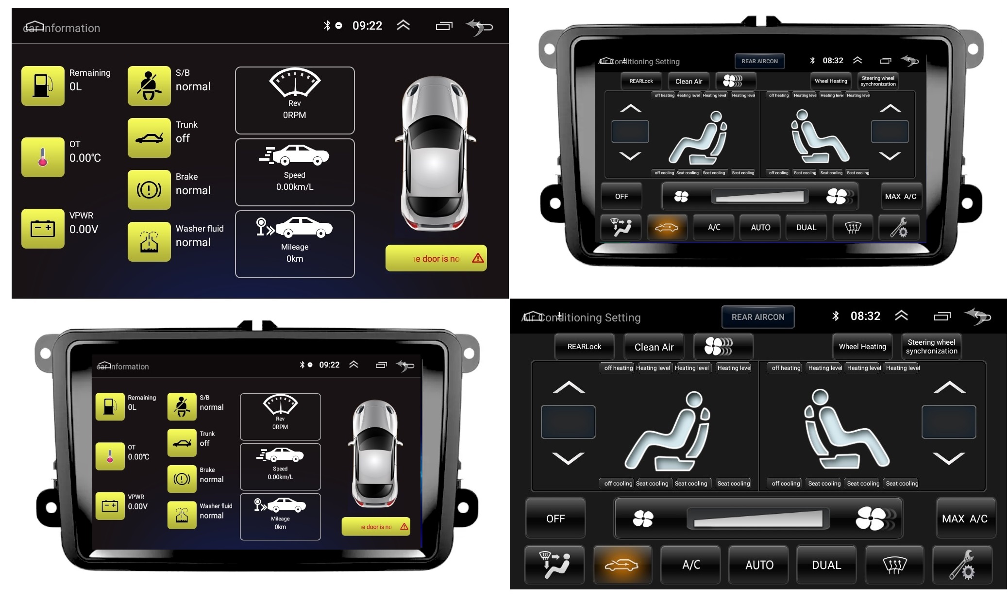 RADIO GPS ANDROID AUTO CARPLAY SEAT ALTEA ALHAMBRA Podświetlenie przycisków inne