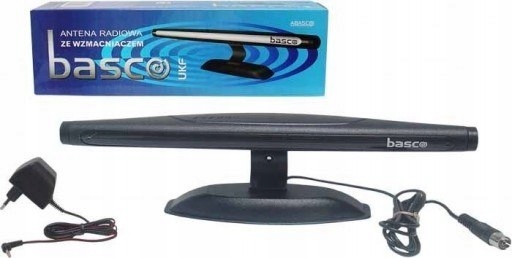 ANTENA RADIOWA POKOJOWA BASCO UKF ZE WZMACNIACZEM Marka Abasco